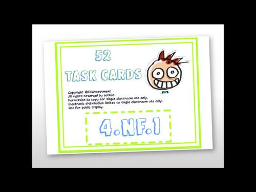 Equivalent Fractions:  PowerPoint Lesson and Task Card Bundle