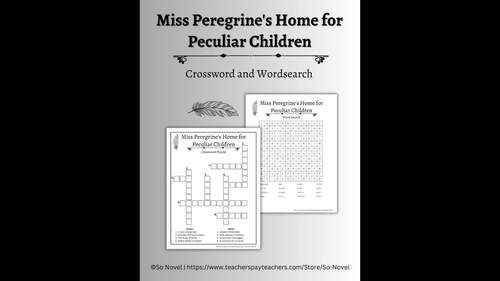 Crossword and Word Search for Miss Peregrine #39 s Home for Peculiar Children