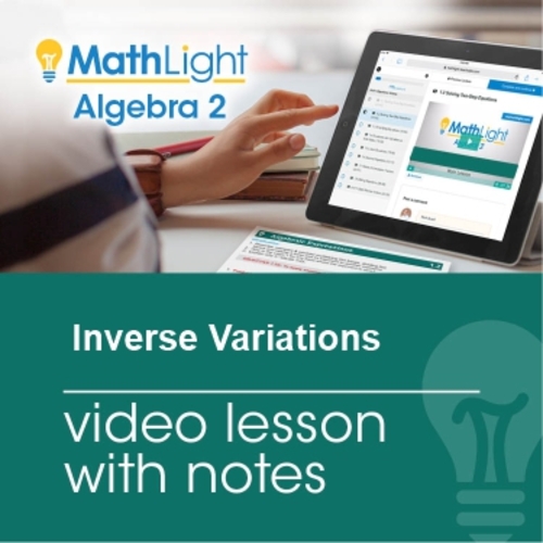 Preview of Inverse Variation Video Lesson & Guided Student Notes