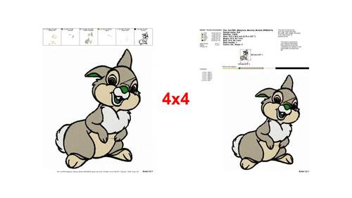Cute Thumper Disney Rabbit Character Embroidery Designs for Children ...