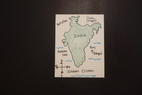 Preview of Let's Draw a Map of India (blank)!