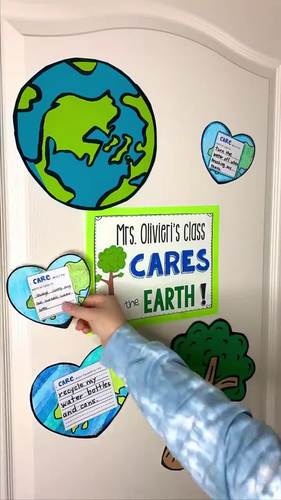 April Door Decor or Earth Day Bulletin Board by Rockin Resources