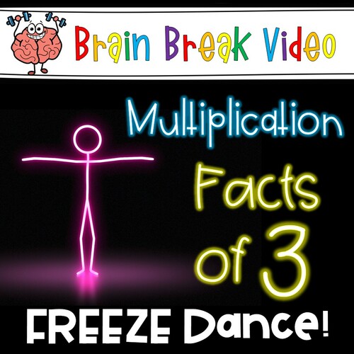 Preview of Multiplication Freeze Dance - Facts of 3