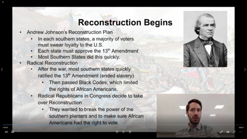 Preview of The Civil War and Reconstruction: Andrew Johnson's Reconstruction Plan
