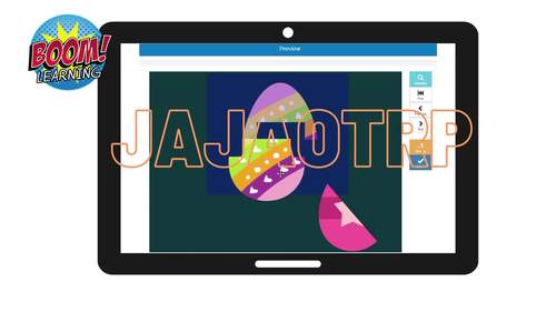 Easter Egg Puzzle Matching - Boom Cards Distance Learning by jajaotrp