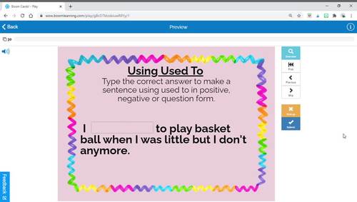 Used to Type It In For ESL BOOM Cards by Love 2 Learn English | TPT