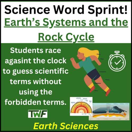 Earth's Systems and the Rock Cycle - Review Game - Science Word Sprint