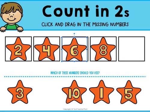 Skip Counting in 2s Google Slides™ Activity by Tech Teacher Pto3