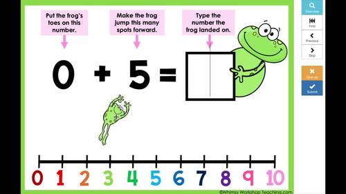 Boom Cards Math Addition to 10 Number Line Distance Learning