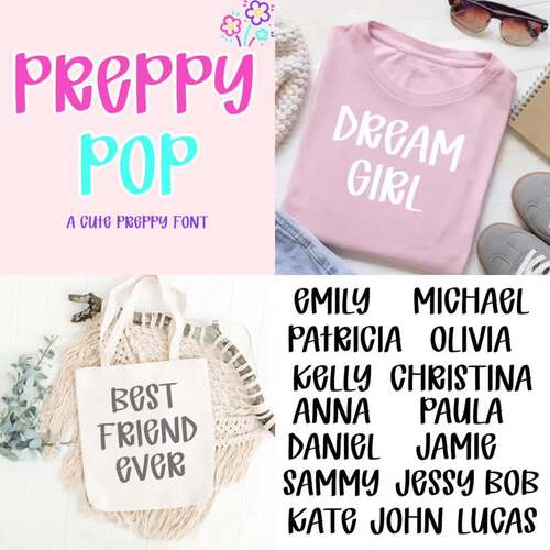 Preppy Font Bundle | Cute Classroom Fonts for Teachers | Bulletin Board ...