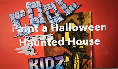 Preview of Halloween Haunted House- Crayon resist