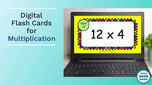 Digital Multiply by 12 Flash Cards for Multiplication Fact Fluency