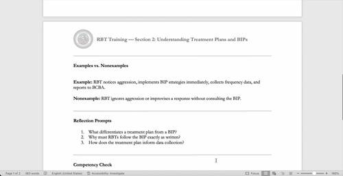 RBT Mini-Training: Understanding Treatment Plans & Behavior ...