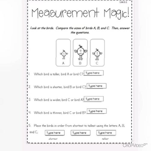 First Grade Math Measurement and Data and Geometry Distance Learning