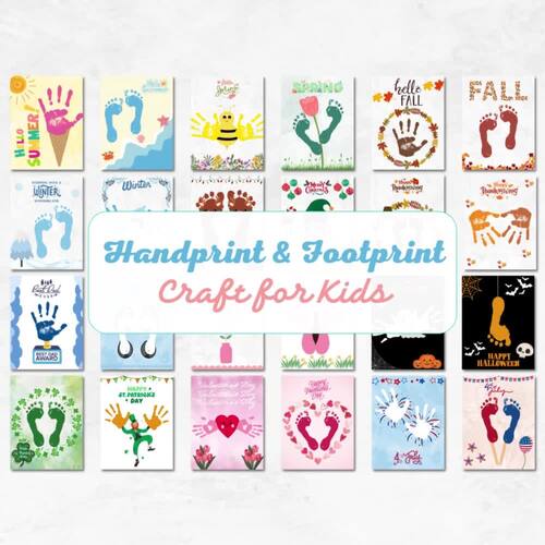 Handprint Craft Bundle, Handprint Memory Book, Classroom Crafts ...