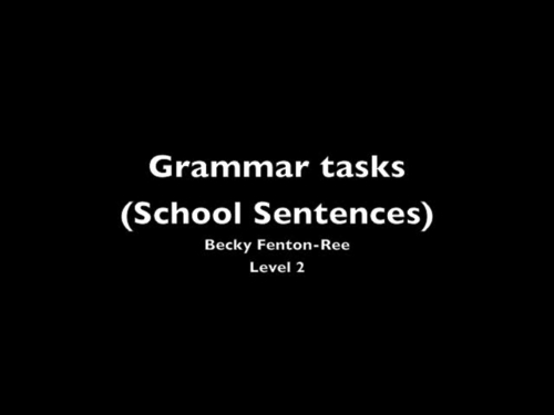 Preview of BSL Level 2  School + BSL Grammar tasks