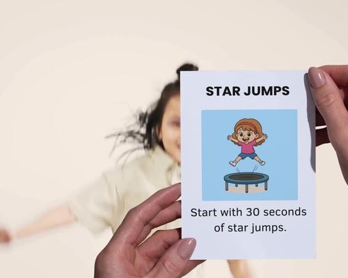 Trampoline Gross Motor Cards- OT Movement & Regulation Activities
