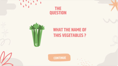 Preview of Playful Guess Game Vegetable ESL Presentation activity for interactive learning