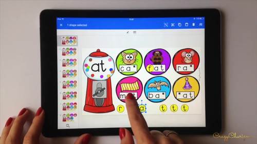 Blending CVC Words Phonics Games Review Google Classroom by CrazyCharizma