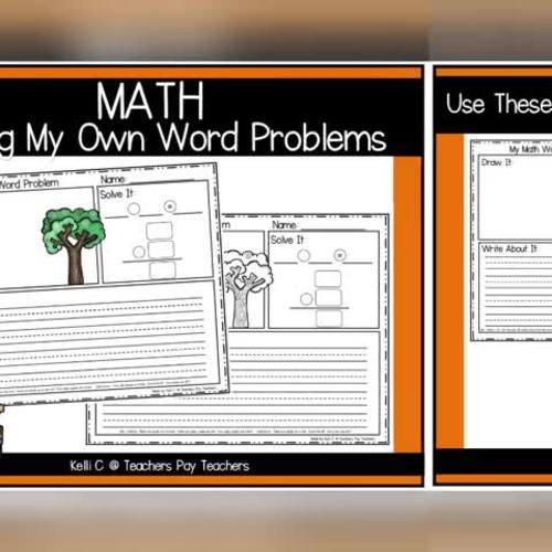 Math Word Problems for Addition and Subtraction | Templates to Make ...