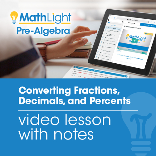 Preview of Converting Fractions, Decimals, and Percents Video Lesson