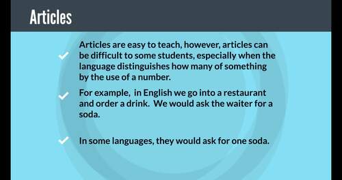 Preview of Articles in the English Language