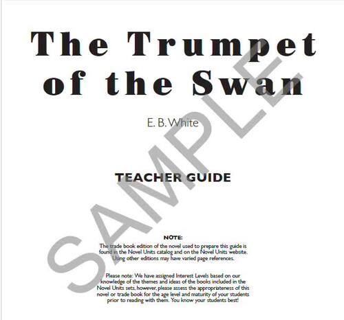 The Trumpet of the Swan Novel Units® Teacher Guide Novel Study | TPT