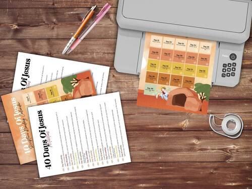 40 Days of Jesus Printable Bundle – Lent Activities for Kids, Christian ...