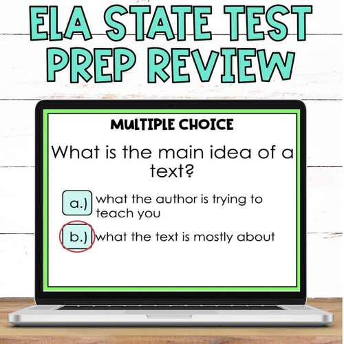 Ela state test prep review game end of year review game by miss v in 3