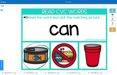 Read CVC Words / Short Vowels A E I O / Boom Cards by Freckled in Kinder