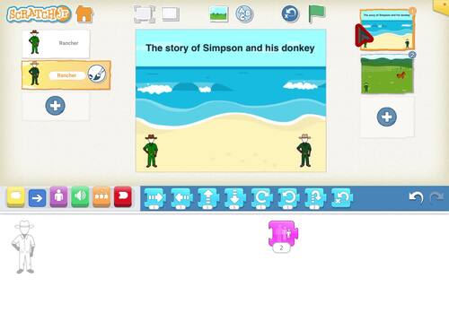 ANZAC ScratchJr Project: The Story of Simpson & His Donkey (Y2–4)