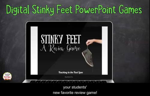 Stinky Feet Review Game Editable Template for PowerPoint or Slides