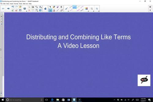 Distributing and Combining Like Terms with Video by RG MATH | TPT