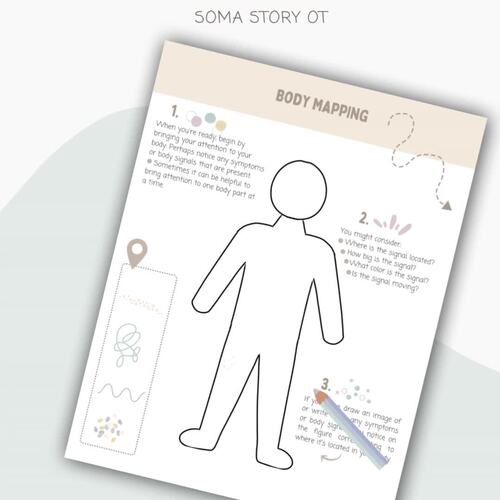 Interoception Body Mapping Worksheet by Soma Story OT | TPT