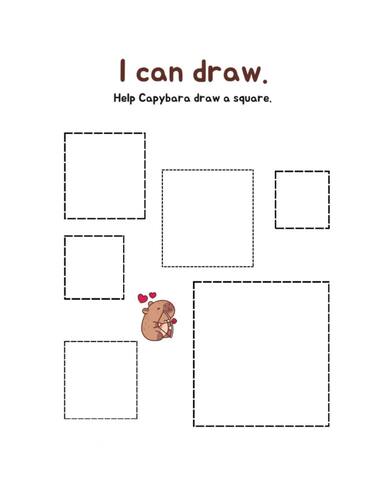 Capybara Preschool Activities | Math, Tracing & Fine Motor Worksheets
