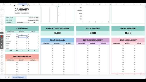 Simple Budget Planner Google Sheets | Monthly Budget Tracker | Personal ...