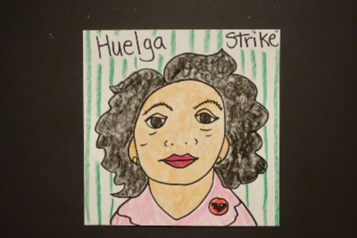 Preview of Let's Draw Dolores Huerta-United Farmworkers!