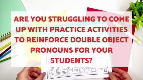 Direct and Indirect Object Pronouns Spanish 2 & 3 Curriculum Grammar ...