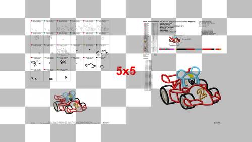 Mickey and the Roadster Racers Number 2 Applique Design - Instant Download