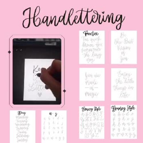 Lettering Practice Worksheet for adult by Bassoonartwork | TPT