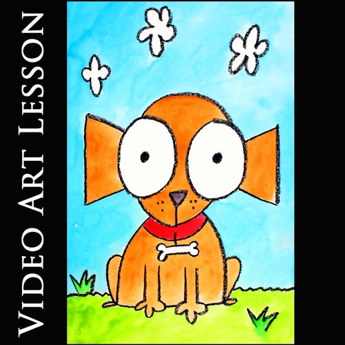 Preview of 100th DAY OF SCHOOL Activity & Art Lesson | Easy DOG Drawing & Painting Project