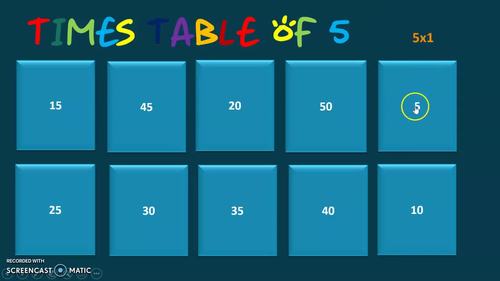 5 6 7 8 9 times table