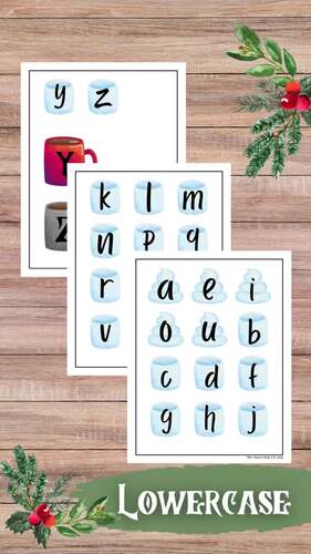Christmas Cocoa Alphabet PreK Uppercase and Lowercase Matching Skills Game