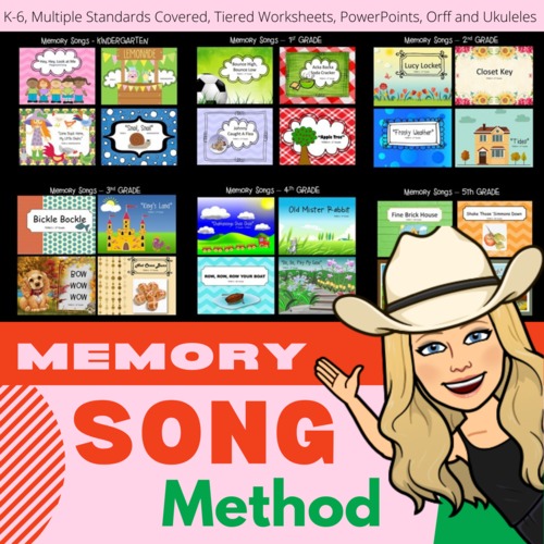Preview of Memory Song Method (K-6) - Beat vs. Rhythm, Solfege, Dictation, Music Literacy