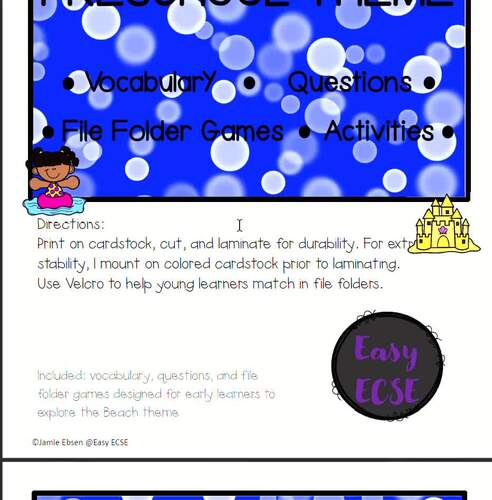 Beach Theme by Easy ECSE | TPT