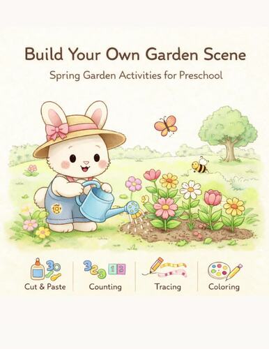 Spring Garden Preschool Activities | Plant Life Cycle | Cut and Paste