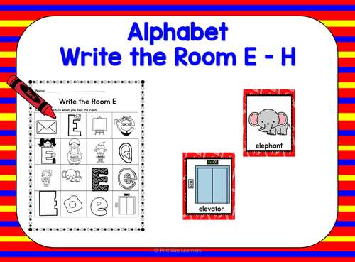 Alphabet Write the Room Center | E - H by Pint Size Learners | TpT