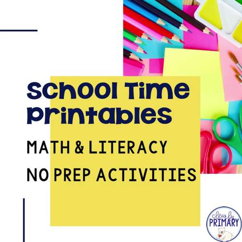 Kindergarten & First Grade Fun Morning Work NO PREP Math Literacy ...