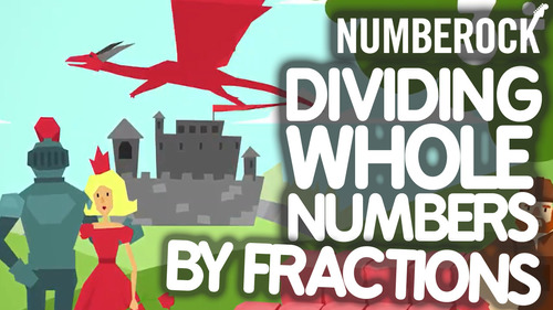 Preview of Dividing Whole Numbers by Fractions Song with Available Math Centers FREEBIE