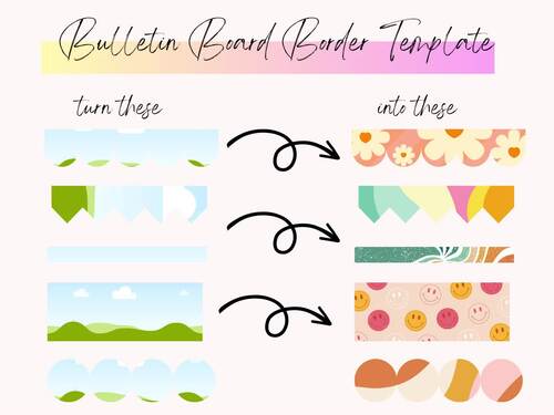 Bulletin Board Border Template Back to School Bulletin Board Border
